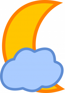 Clipart - Cloud Covered Moon