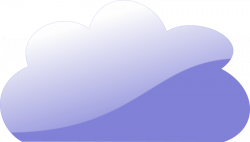 Clipart - Glassy blue cloud