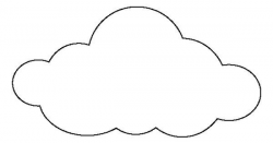 Large cloud pattern. Use the printable outline for crafts ...