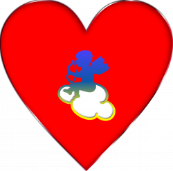 Clipart - Cupid Heart Cloud Enhanced