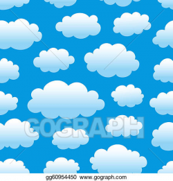 EPS Illustration - Cloudy sky pattern. Vector Clipart ...
