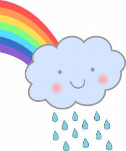 Cute Rain Cloud with Rainbow Icons PNG - Free PNG and Icons Downloads