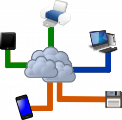 Clipart - Cloud computing