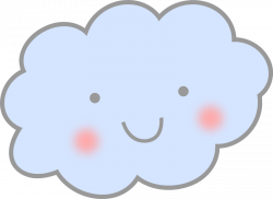 Clouds clipart kawaii - Pencil and in color clouds clipart kawaii