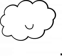 Cute Cloud Bw Clip Art at Clker.com - vector clip art online ...