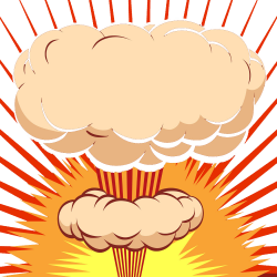 Mushroom cloud Explosion Cartoon Comics - Cartoon mushroom cloud ...