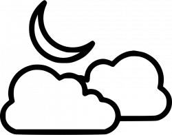 Cloud Moon Half Moon Svg Png Icon Free Download (#542321 ...