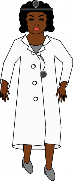 Clipart - Doctor with head mirror and stethoscope