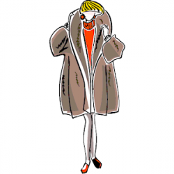 Woman in Fur Coat clipart, cliparts of Woman in Fur Coat ...