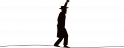 Clipart - Tightrope-Walker-Silhouette-Adapted-With-Hat-and-Coat