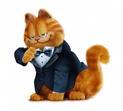 Garfield with Suit PNG Free Clipart | Garfield - Cat Humor at it's ...