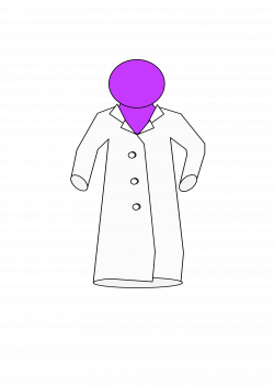 Clipart - Lab coat on purple figure