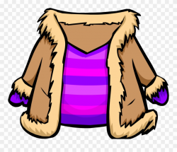 Jacket Clipart Fur Coat - Purple Jacket Club Penguin - Png ...