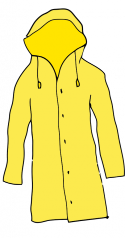 Rain clipart raincoat - Pencil and in color rain clipart raincoat