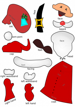 Clipart - Santa Claus handicraft-sheet
