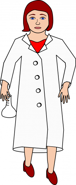 Clipart - Scientist holding erlenmeyer flask
