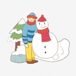 Winter Warm Boy Cartoon Winter Character Wearing Thick ...