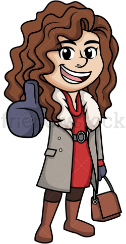 Stylish Woman In Winter Clothes | Vector Illustrations ...