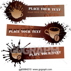 Vector Art - Coffee banner. Clipart Drawing gg65984210 - GoGraph