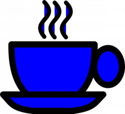 Blue coffee cup clip art - Clipartix