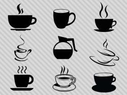 Coffee svg bundle, coffee clipart, coffee cup silhouette, coffee pot svg,  coffee cup clipart, dxf, png