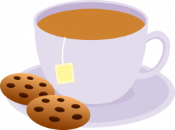 Cup of Tea With Chocolate Chip Cookies - Free Clip Art ...