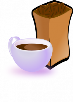 Cup Of Coffee With Sack Of Coffee Beans Clipart | i2Clipart ...