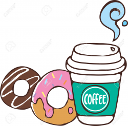 62+ Coffee And Donuts Clipart | ClipartLook