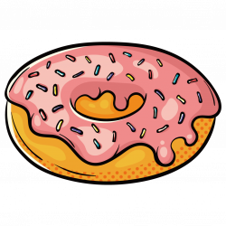 Coffee and doughnuts Fast food Illustration - Strawberry donut 1276 ...