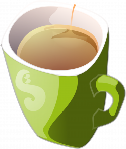 Clipart - green mug of tea
