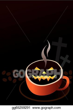 Vector Art - Coffee cup design for halloween . EPS clipart ...