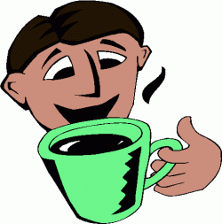 Coffee man drinking clipart old - Clip Art Library