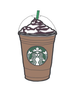 Coffee Latte Starbucks Frappuccino Clip art - Hand-painted Starbucks ...