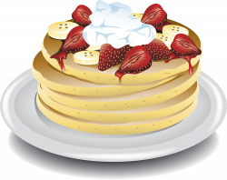 Ice cream Banana pancakes Strawberry Clip art - Plate with ...