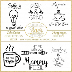 Coffee Quotes, Coffee Word Art, Photo Overlays, Digital Clip Art Coffee,  Digi Stamps, Commercial use clip art, Planner clipart, #16136