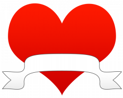 heart with banner clipart - Clipground