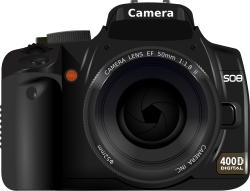 OnlineLabels Clip Art - DSLR Camera