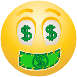 Dollar Face Emoticon PNG Clip Art - Best WEB Clipart