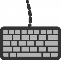 Keyboard With Wire Clip Art at Clker.com - vector clip art online ...