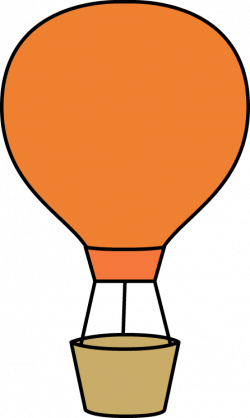 Orange Hot Air Balloon Clip Art - Orange Hot Air Balloon Image