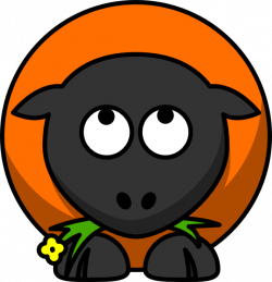 Orange Cartoon Sheep Looking Up Clip Art at Clker.com - vector clip ...