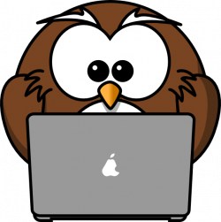 Owl Using A Laptop Clip Art at Clker.com - vector clip art online ...