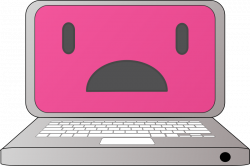 Clipart - Sad laptop