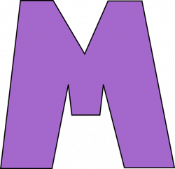 Purple Letter M Clip Art - Purple Letter M Image