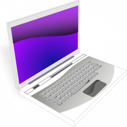 Laptop White Purple | Free Images at Clker.com - vector clip art ...