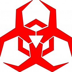 Public Domain Clip Art Image | Malware Hazard Symbol - Red | ID ...