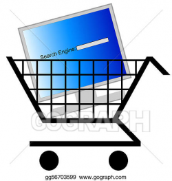 Stock Illustration - Shopping for a computer search engine ...