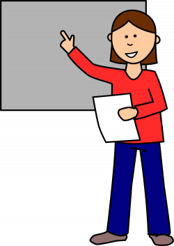 Student giving presentation clipart