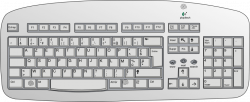 Public Domain Clip Art Image | Illustration of omputer keyboard | ID ...