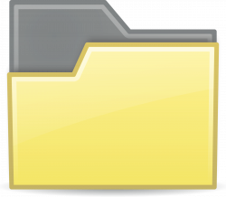 Clipart - folder yellow semitransparent